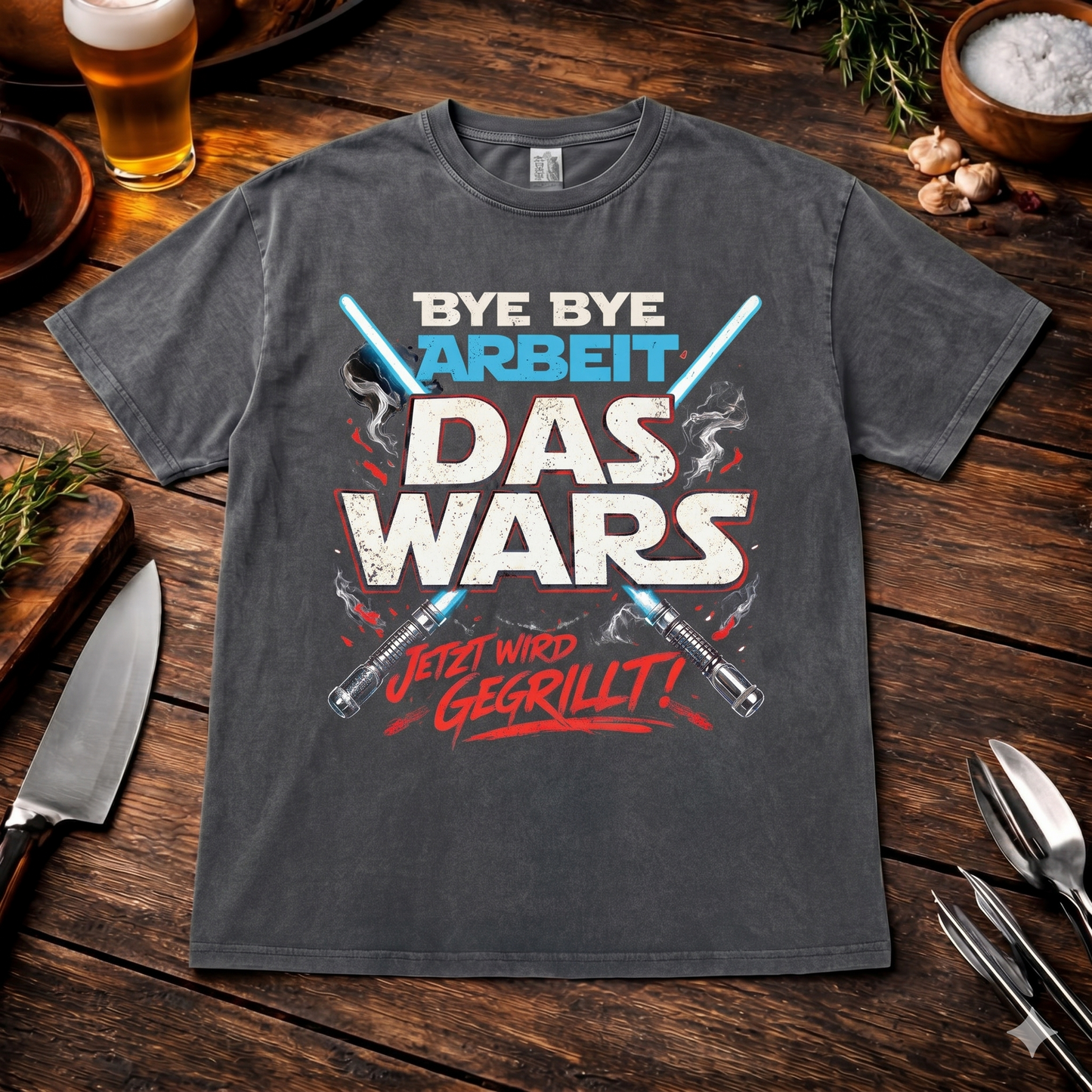 Das Wars Abschied Grillen Oversized Shirt – Heavy Cotton | Lustiges Rente Geschenk