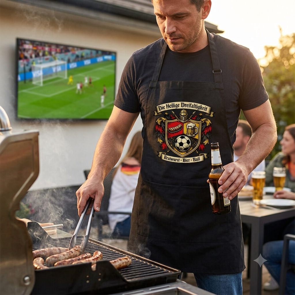Die Heilige Dreifaltigkeit – Premium Grillschürze für Grillmeister