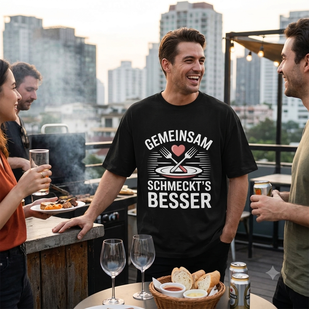Gemeinsam schmeckt’s besser – Oversized Shirt (BBQ & Lifestyle)