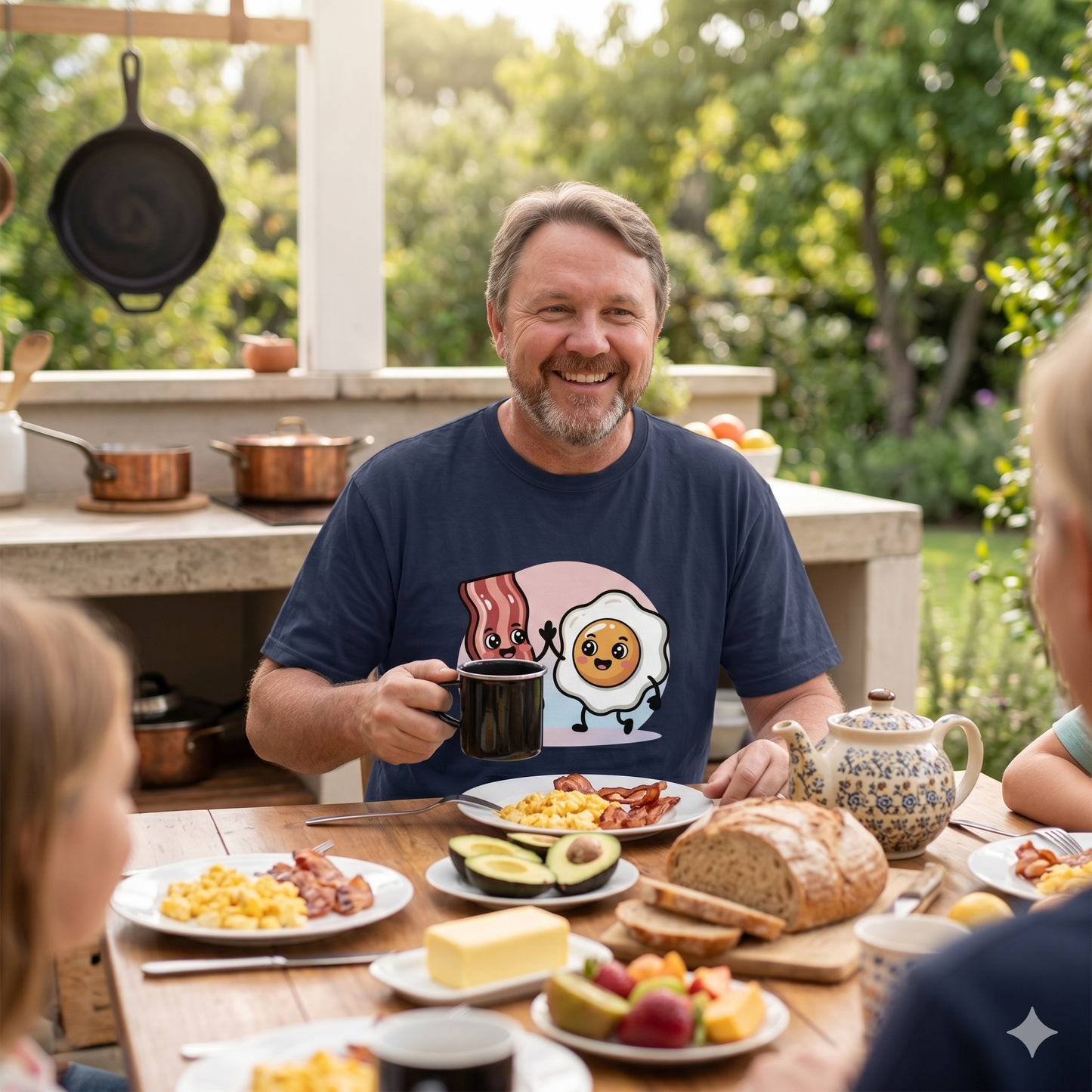 Bacon & Egg Friends – Premium T-Shirt (Lässiges Frühstück & BBQ Crew Outfit)