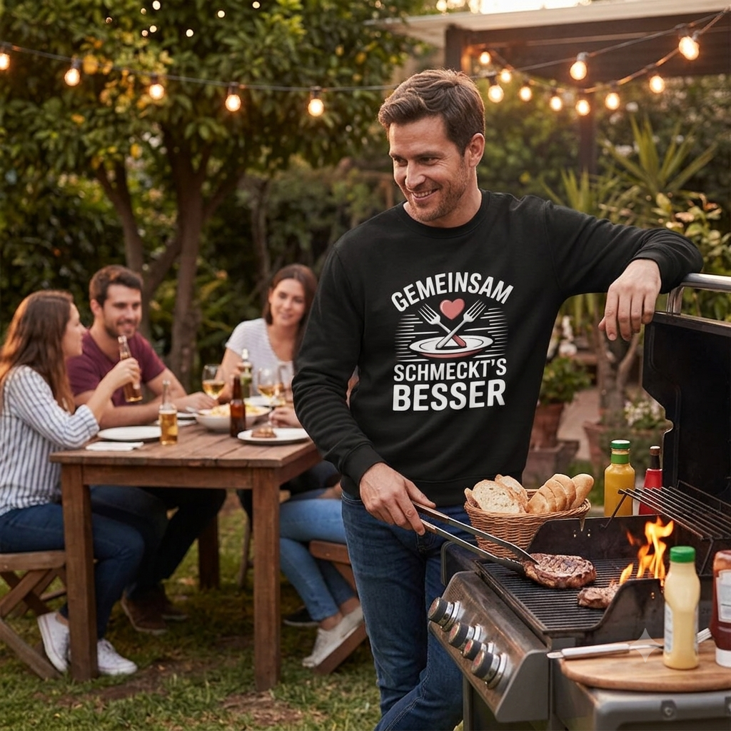 Gemeinsam schmeckt’s besser – Premium Sweatshirt (BBQ & Lifestyle)