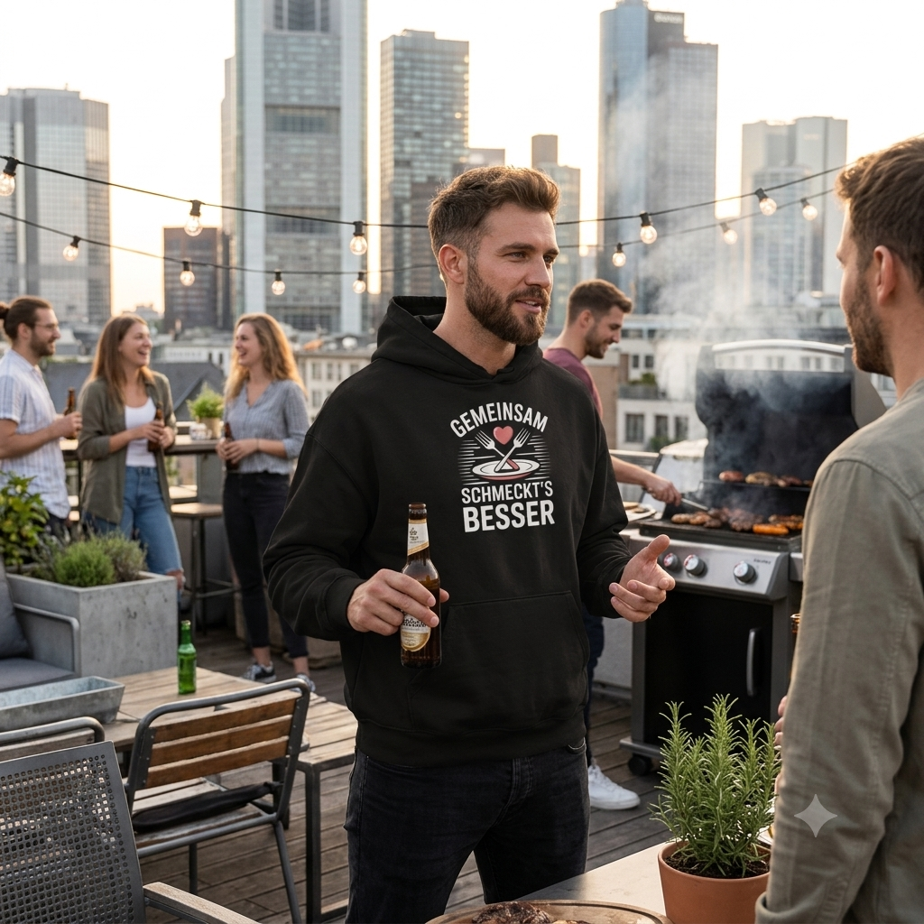 Gemeinsam schmeckt’s besser – Oversized Hoodie (BBQ & Lifestyle)