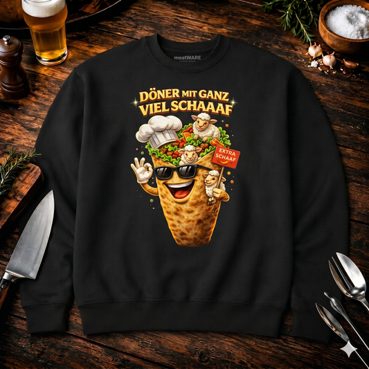 Döner mit ganz viel Schaaaf Organic Sweatshirt | Nachhaltiges Kebab Design