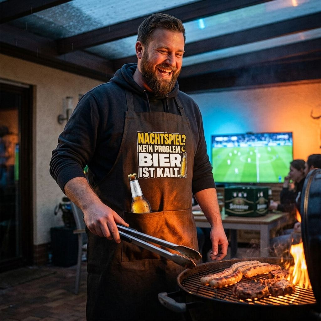 Nachtspiel Kein Problem – Premium Grillschürze (Lustiges WM 2026 Fußball & BBQ Zubehör)
