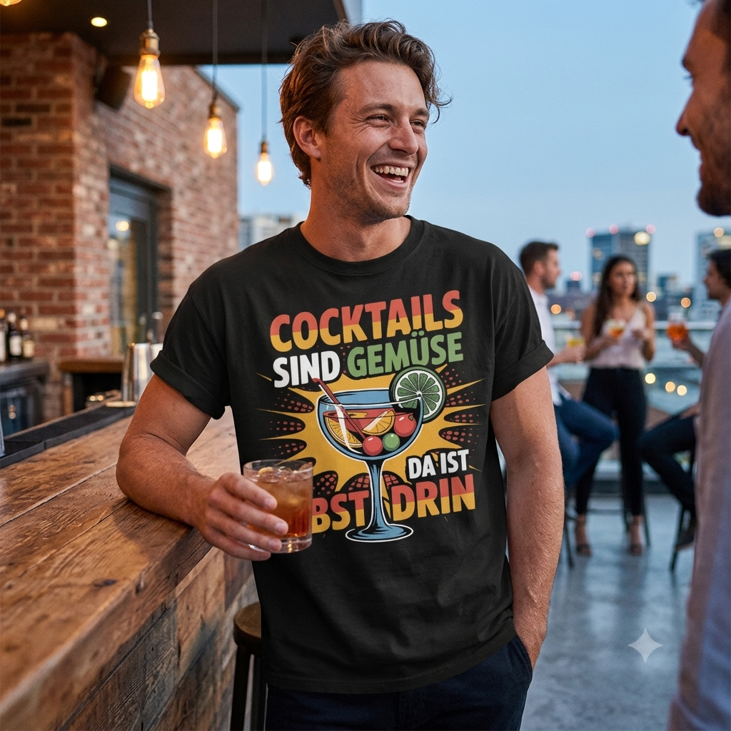 Cocktails sind Gemüse – Oversized Streetwear Shirt