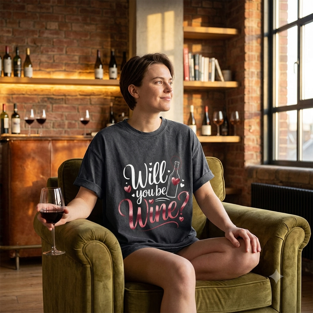 Will you be Wine? – Oversized T-Shirt (Urban Style Wein-Shirt)