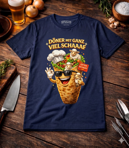 Döner mit ganz viel Schaaaf Oversized Shirt – Heavy Cotton | Lustiges Kebab Design