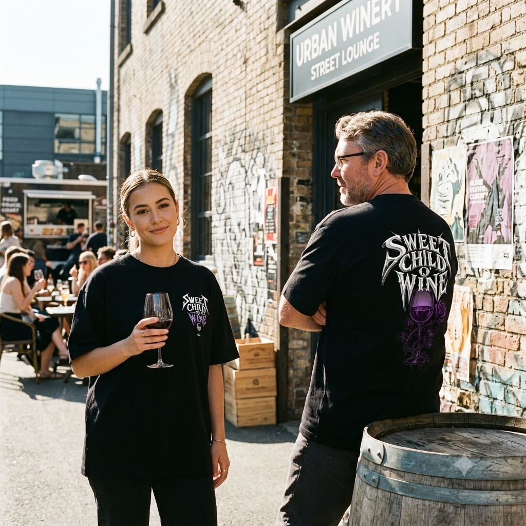 Sweet Child O' Wine Oversized Streetware Shirt