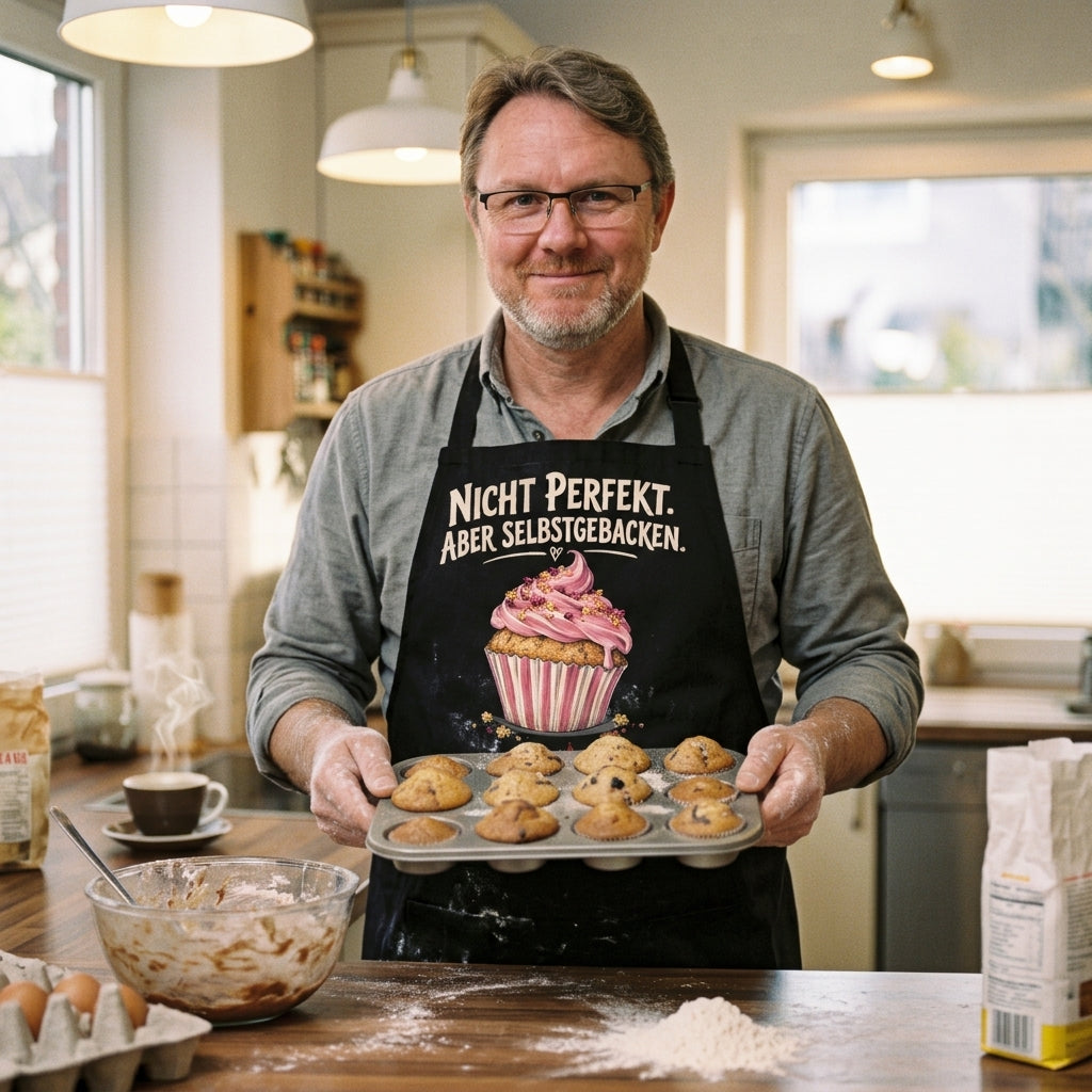 Nicht perfekt. Aber selbstgebacken. – Cupcake Backen Backschürze