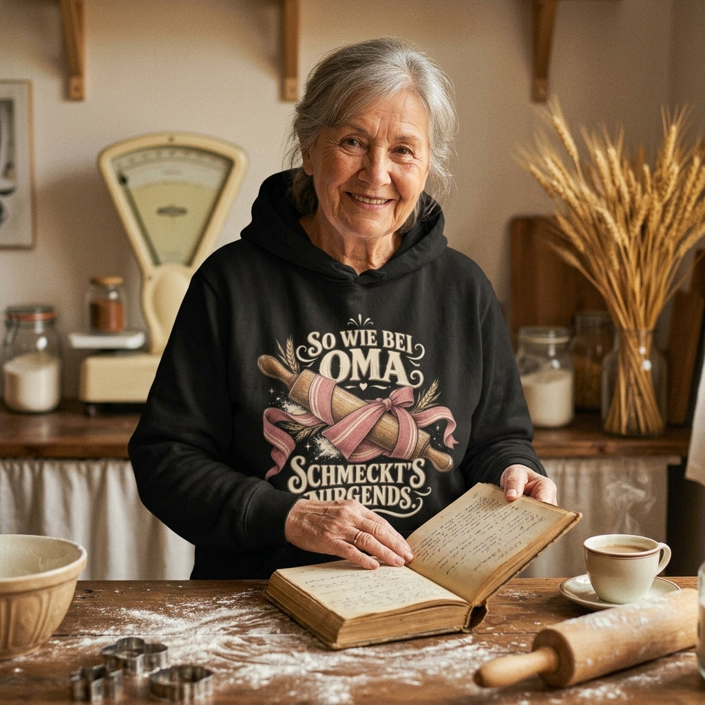 So wie bei Oma schmeckt's nirgends – Kochen Backen Küche Oversized Hoodie