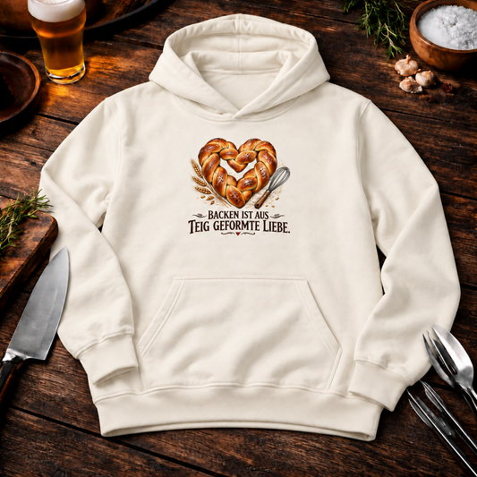 Backen ist aus Teig geformte Liebe – Backen Brot Hefezopf Premium Oversized Hoodie