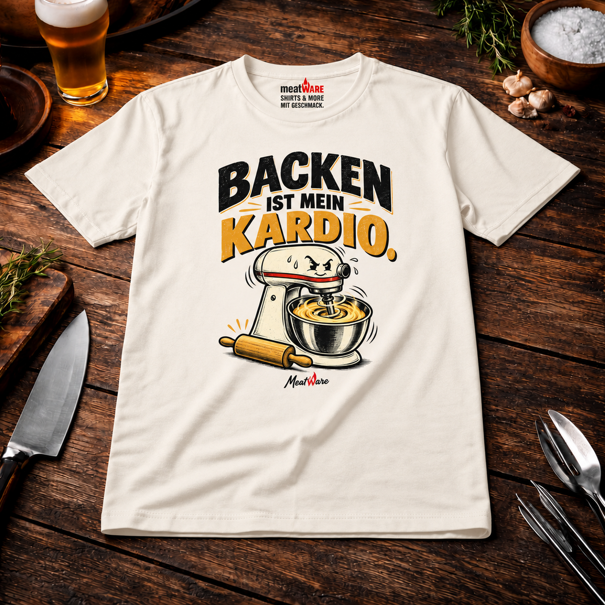 Backen ist mein Kardio – Lustiges Küchen Oversized Shirt