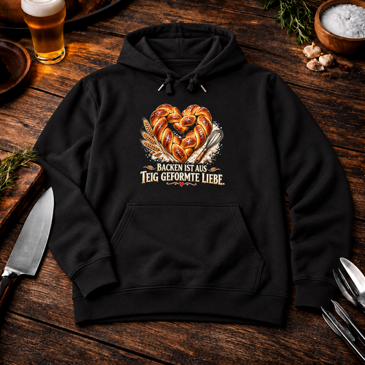 Backen ist aus Teig geformte Liebe – Backen Brot Hefezopf Premium Hoodie