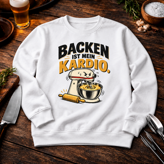 Backen ist mein Kardio – Lustiges Küchen Sweatshirt