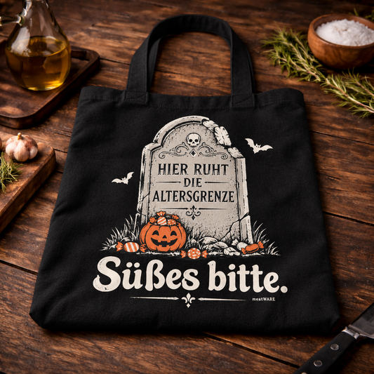 Hier ruht die Altersgrenze | Lustige Trick or Treat Tasche