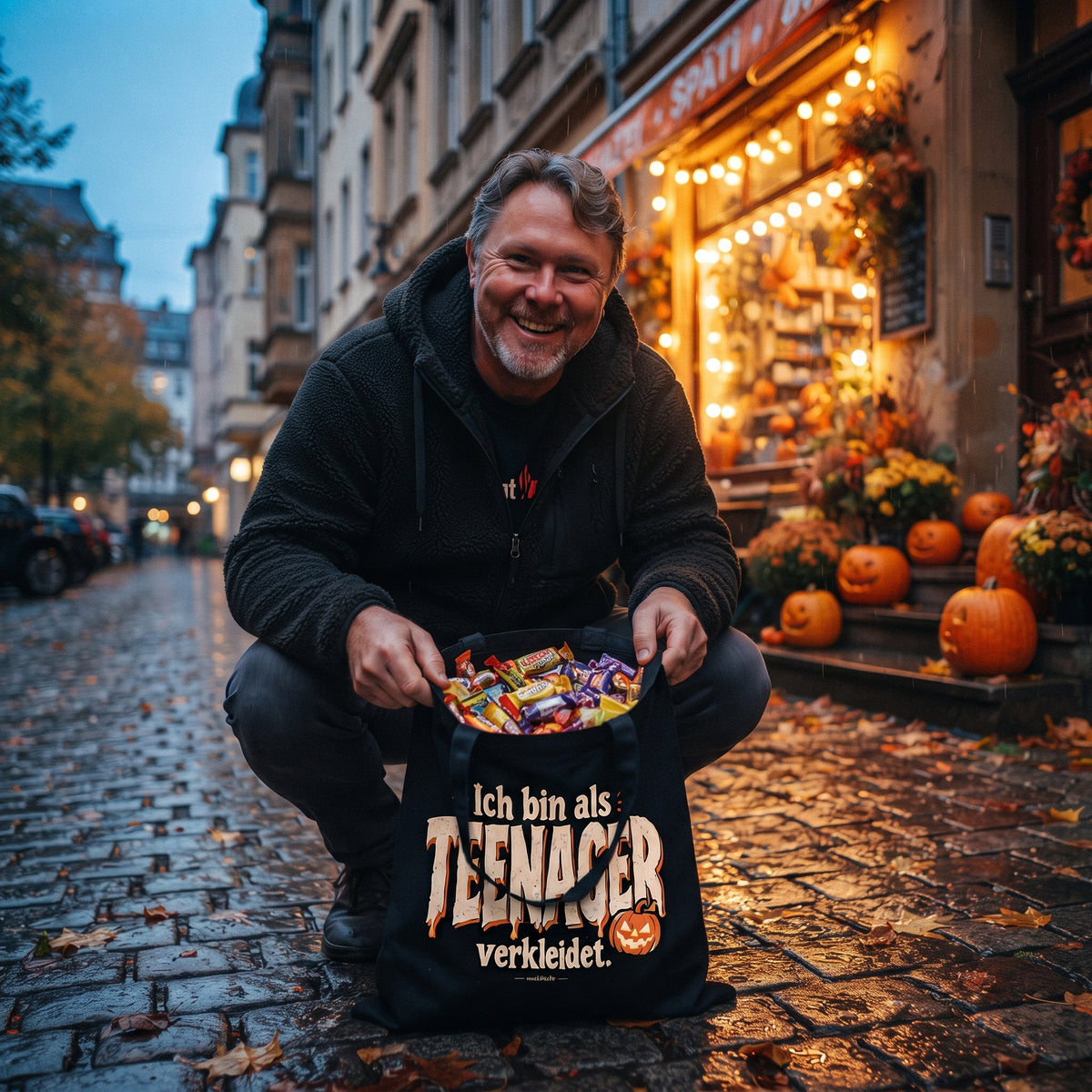 Ich bin als Teenager verkleidet | Lustige Trick or Treat Tasche