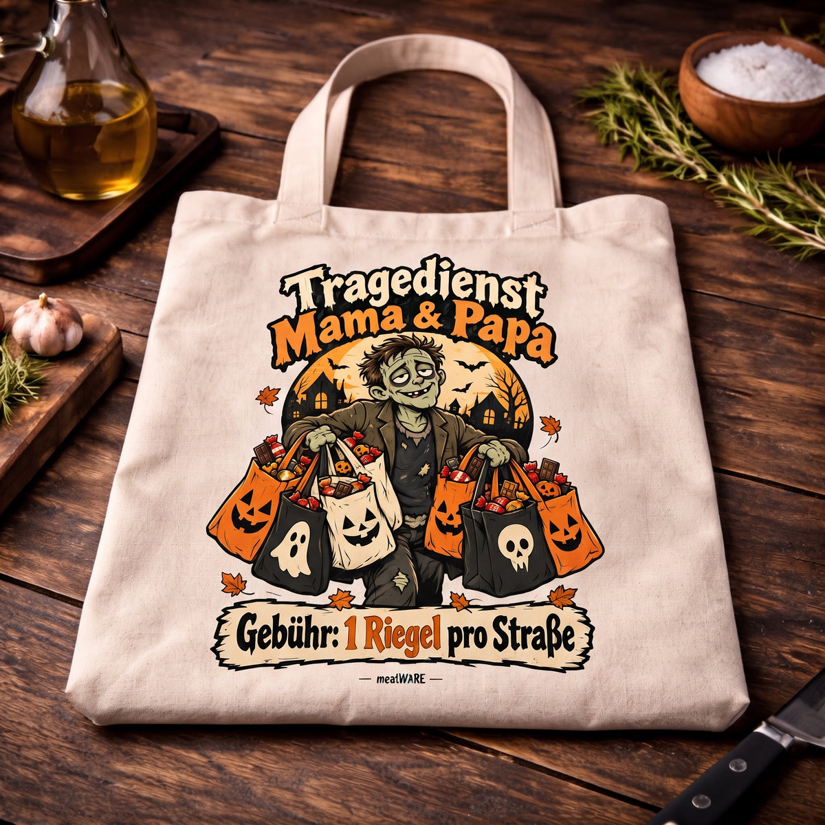 Tragedienst Mama & Papa | Lustige Trick or Treat Tasche
