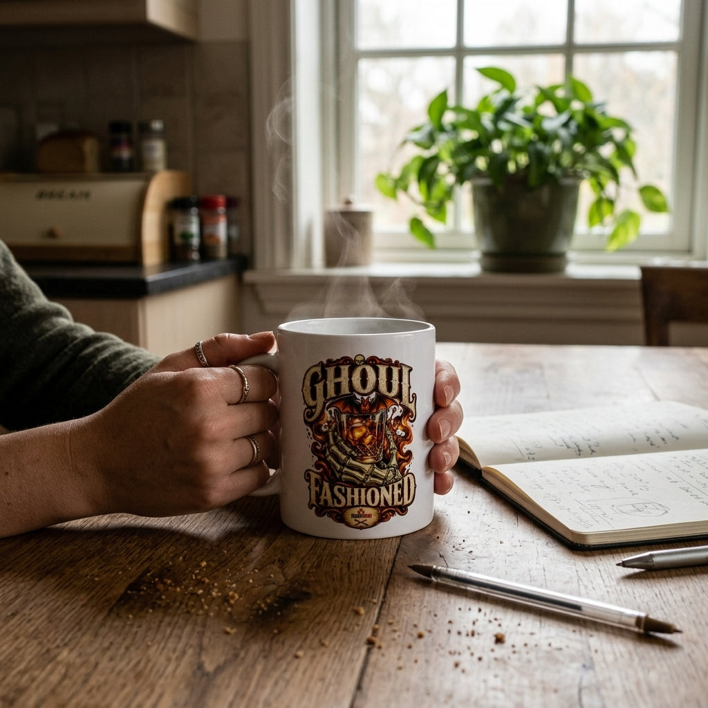 Ghoul Fashioned Whiskey – Lustiges Halloween Cocktail Keramiktasse