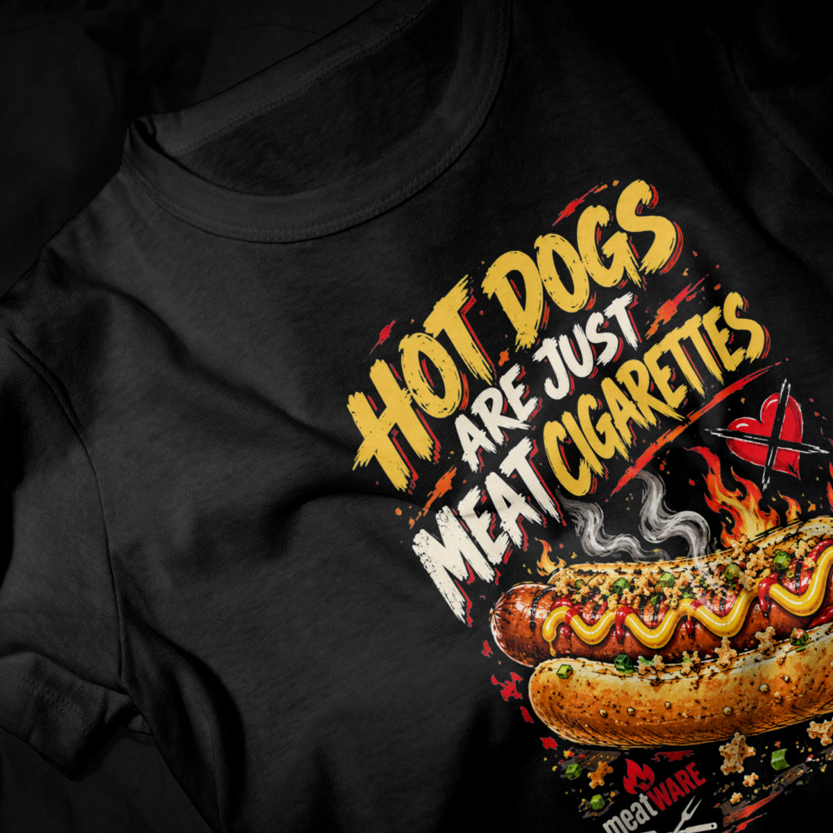 Hot Dogs Are Just Meat Cigarettes – Lustiges BBQ Fast Food Oversized Shirt