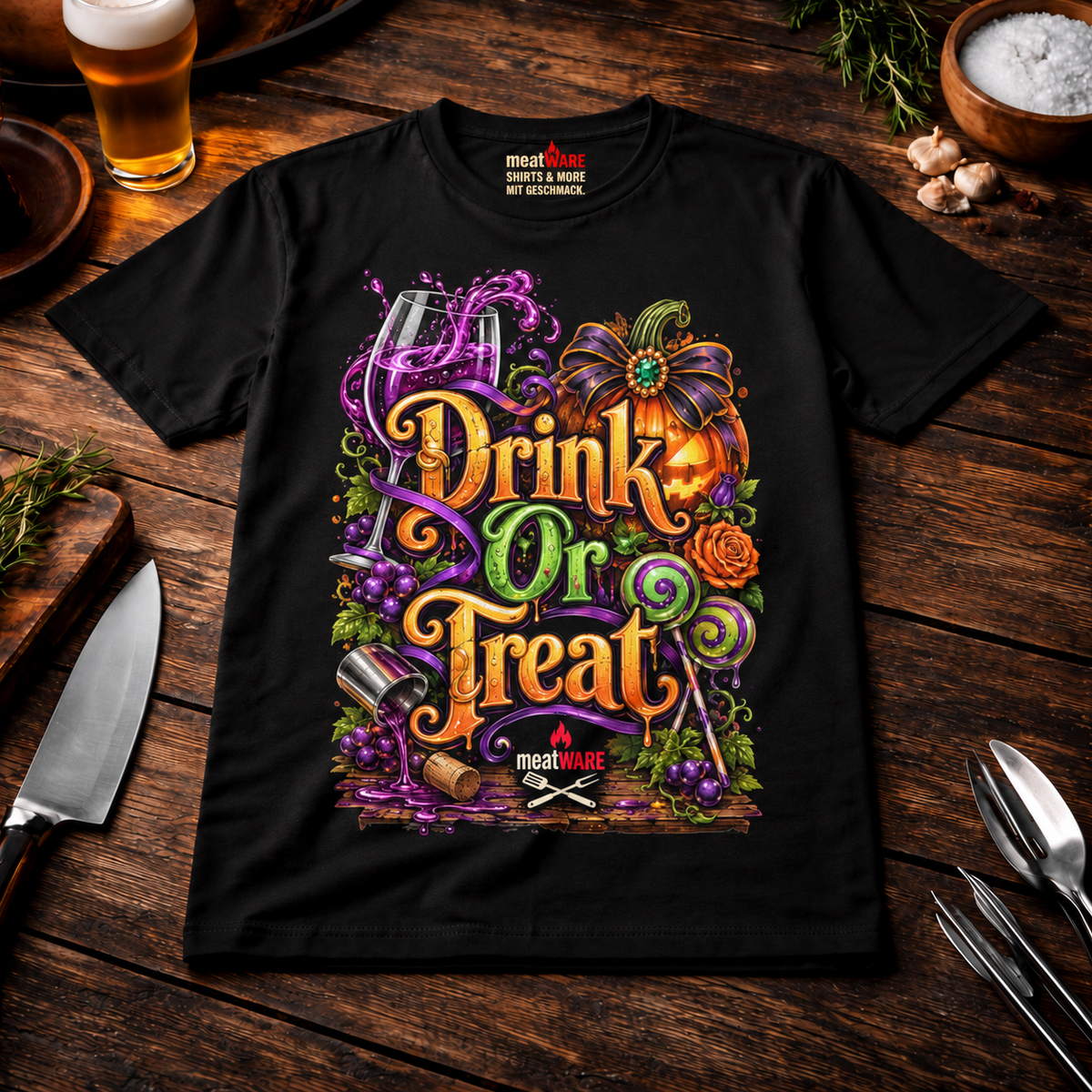 Drink Or Treat – Lustiges Halloween Cocktail Premium T-Shirt