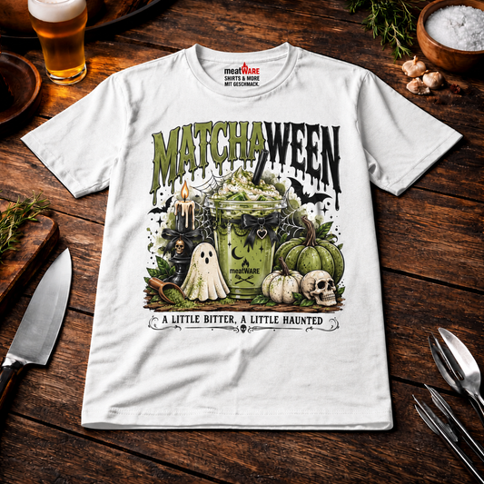 Matchaween A Little Bitter A Little Haunted – Halloween Matcha Premium T-Shirt