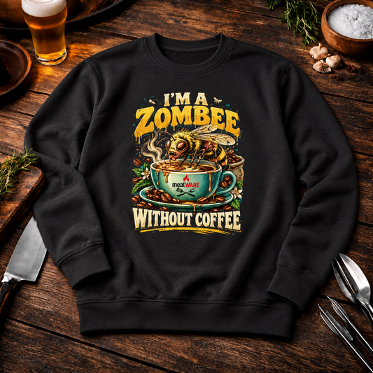 I'm A Zombee Without Coffee – Lustiges Kaffee Zombie Biene Premium Organic Sweatshirt