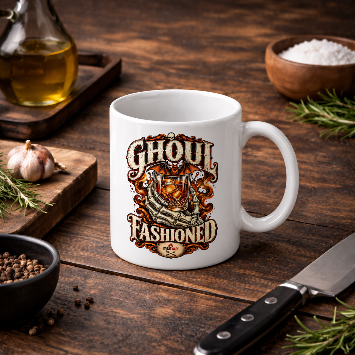 Ghoul Fashioned Whiskey – Lustiges Halloween Cocktail Keramiktasse