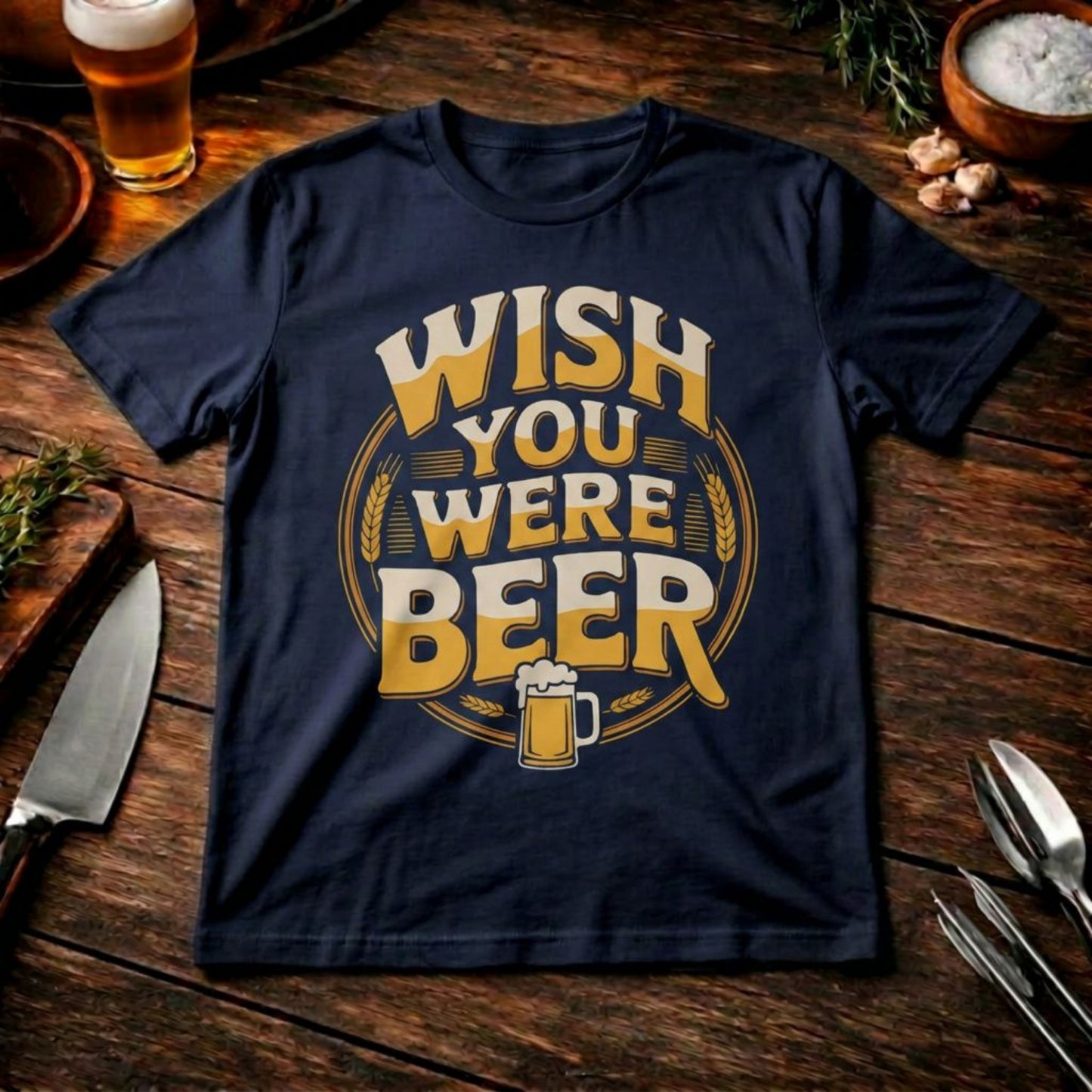 Wish You Were Beer – Premium T-Shirt für Grillmeister
