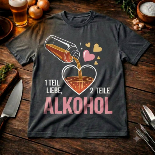 1 Teil Liebe, 2 Teile Alkohol – Oversized Streetwear Shirt
