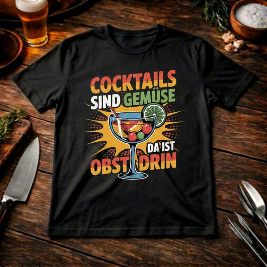 Cocktails sind Gemüse – Premium T-Shirt für Genießer