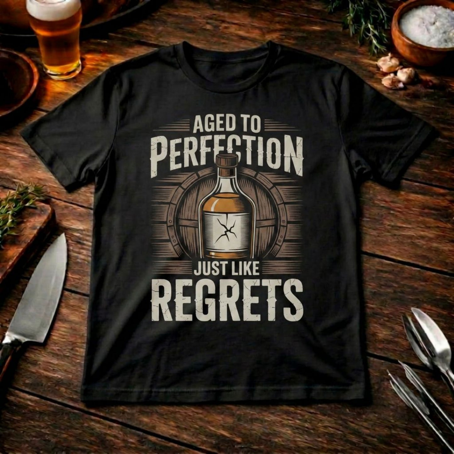 Aged to Perfection – Whiskey T-Shirt für Genießer