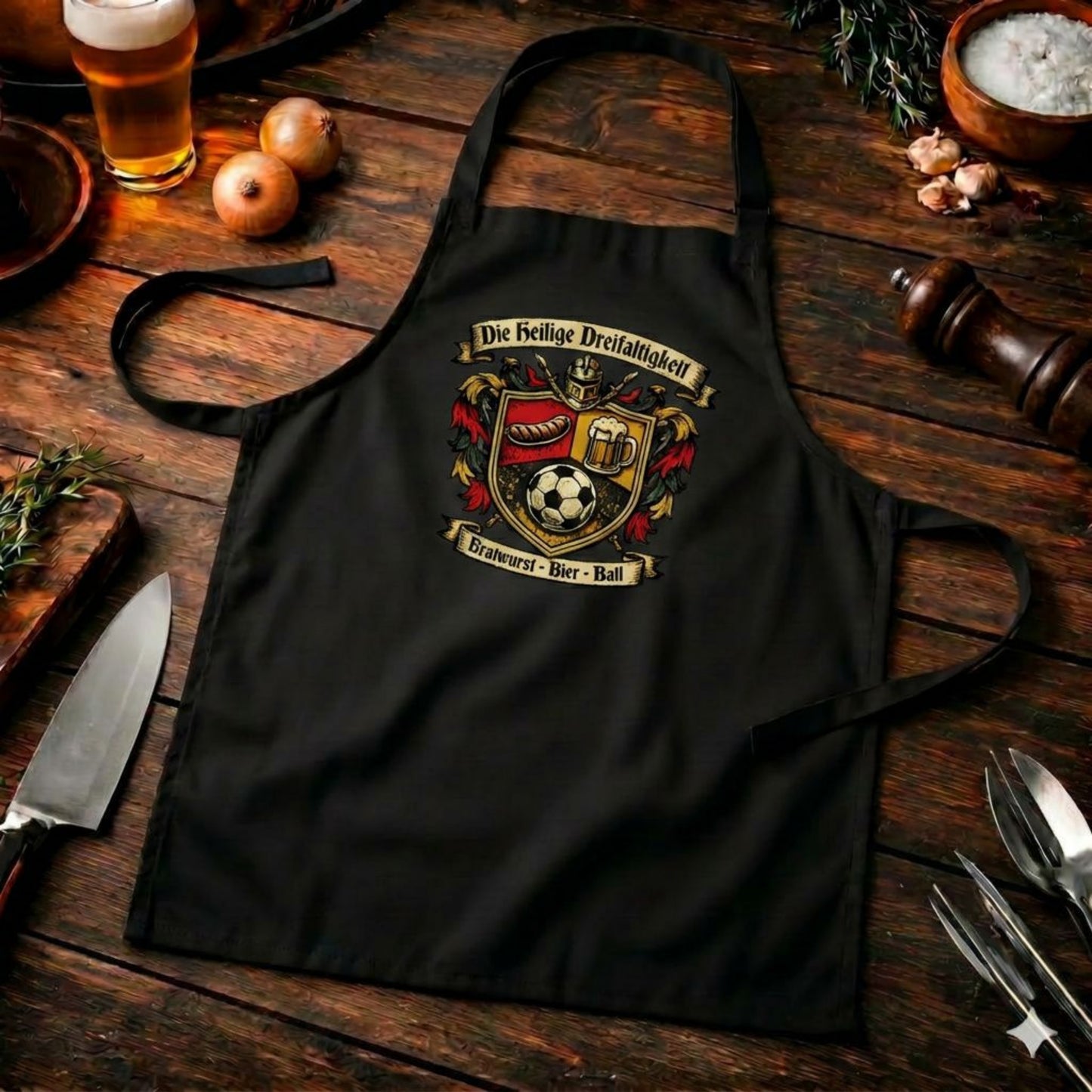 Die Heilige Dreifaltigkeit – Premium Grillschürze für Grillmeister