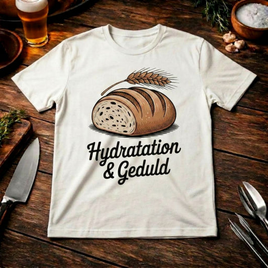 Hydratation & Geduld – Premium T-Shirt für Bäcker & Foodies