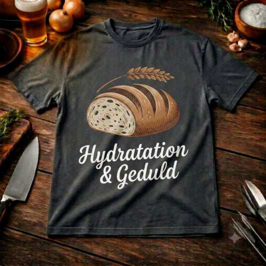 Hydratation & Geduld – Oversized T-Shirt für Bäcker & Foodies