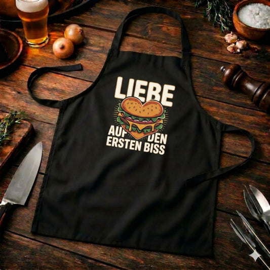 Liebe auf den ersten Biss – Premium Grillschürze (BBQ-Design)