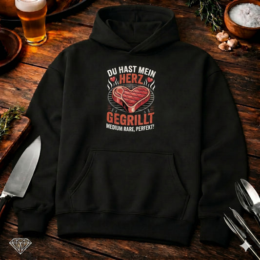 Du hast mein Herz gegrillt – Oversized Hoodie (BBQ & Romantik)