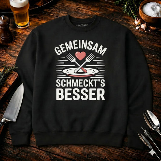 Gemeinsam schmeckt’s besser – Premium Sweatshirt (BBQ & Lifestyle)