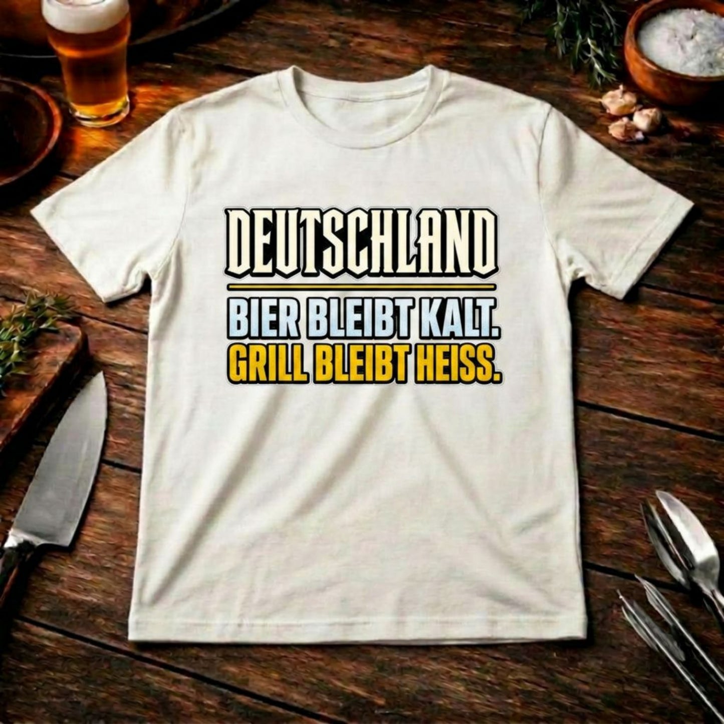 Deutschland: Bier bleibt kalt, Grill bleibt heiss – Premium T-Shirt