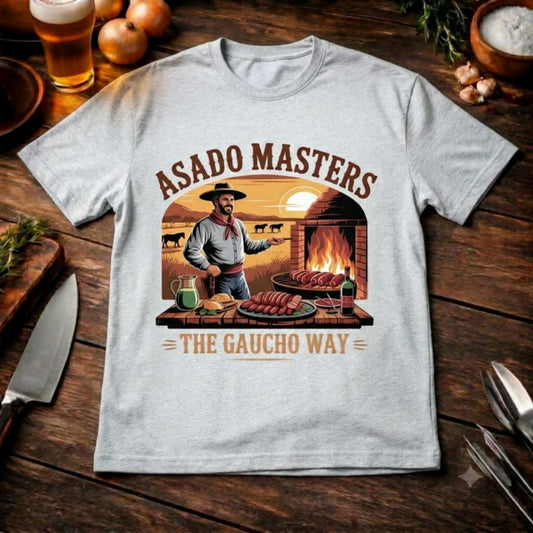 Asado Masters The Gaucho Way – Lässiges Oversized T-Shirt (Argentinisches Grillen & Open Fire Streetwear)