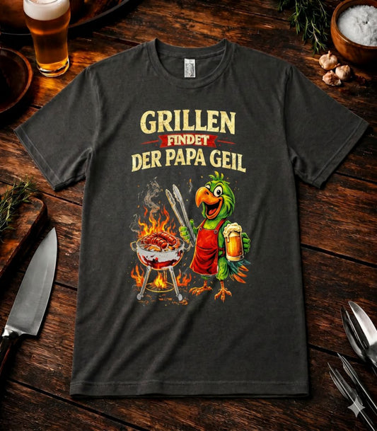 Grillen findet der Papa geil Oversized Shirt – Heavy Cotton | Papagei Grillmeister