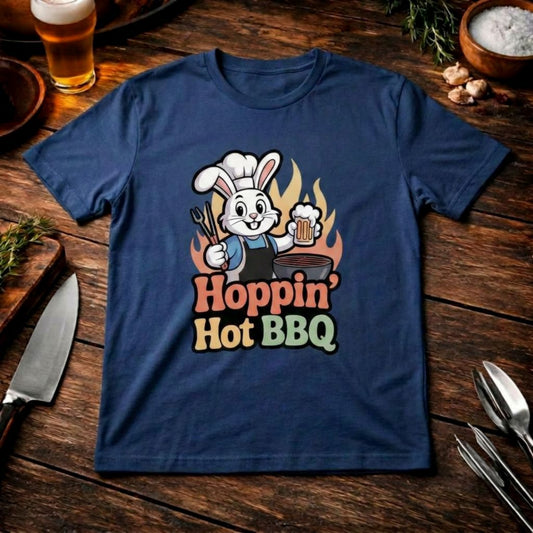 Hoppin' Hot BBQ T-Shirt – Lustiger Osterhase Grillmeister | Meatware®