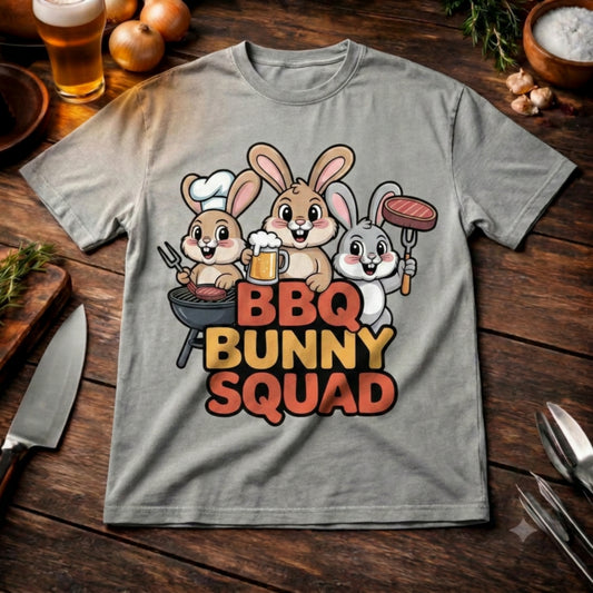 BBQ Bunny Squad Oversized Shirt – Heavy Cotton | Lustiges Grill Team Design