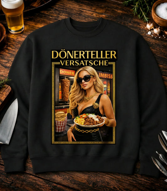 Dönerteller Versatsche Organic Sweatshirt | Ironic Luxury Bio-Baumwolle