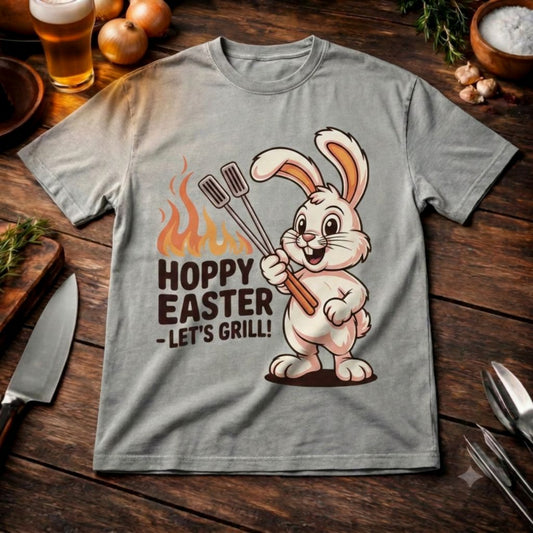 Hoppy Easter Let’s Grill Oversized Shirt – Heavy Cotton | Lustiges Oster BBQ Design