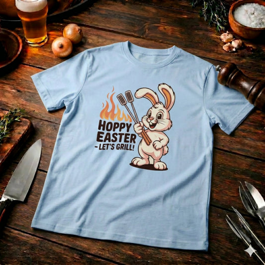 Hoppy Easter Let’s Grill Kinder T-Shirt – Organic Cotton | Lustiges Oster BBQ Mashup
