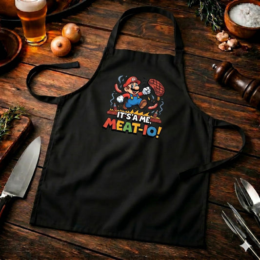 Meat-io Grillschürze – Fleisch-Klempner Design | Profi BBQ Latzschürze