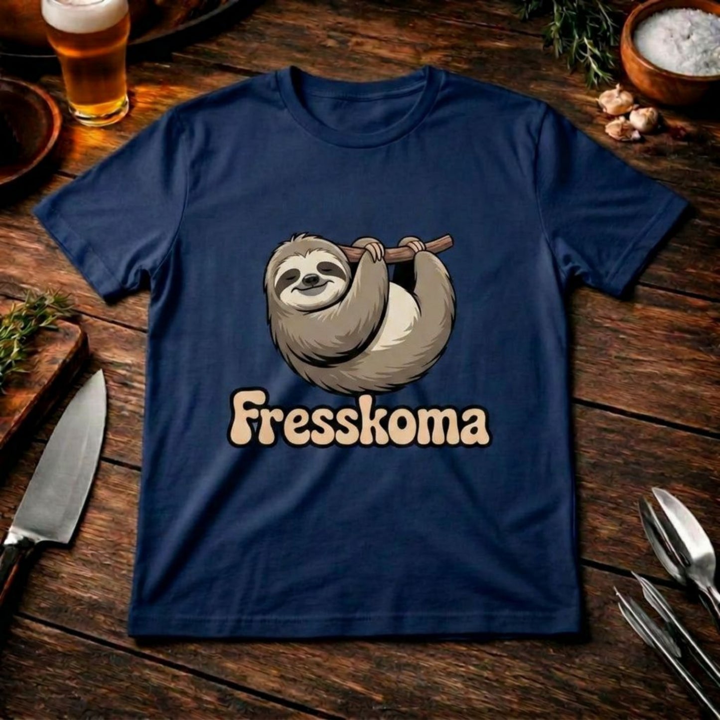 Fresskoma Faultier T-Shirt – Lustiges BBQ & Grill Geschenk | Meatware®