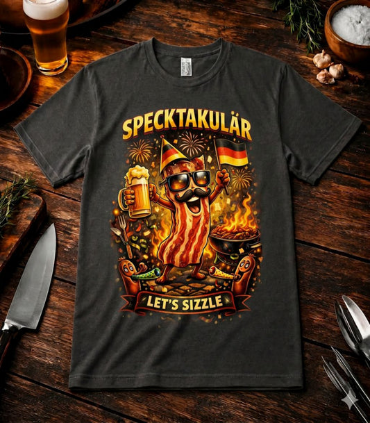 Specktakulär Let’s Sizzle Oversized Shirt – Heavy Cotton | Bacon Grill Design