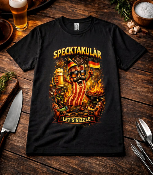 Premium Grill T-Shirt – Specktakulär Let's Sizzle Bacon | Meatware®
