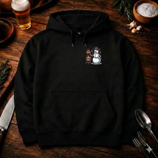 Für den Job brenne ich Premium Hoodie – Schneemann Edition | Vor- & Rückendruck